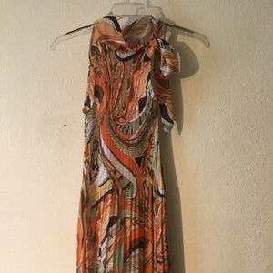 Sunny Leigh sleeveless multi print dress, size M